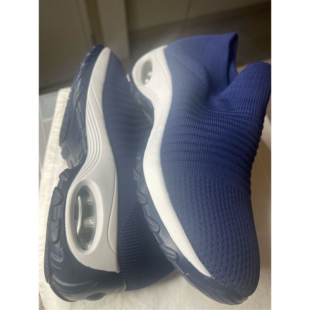 OSTQ Blue White Slip on Tennis Shoe Fits Like A Glove./Brand New - Picture 3 of 11